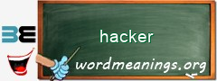 WordMeaning blackboard for hacker